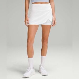 NWT lulumeon wrap white tennis skirt